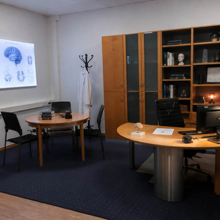 Escape Room Jülich - Professor Albrechts Abenteuer Arztlabor mit verschiedenen Dekoartikeln
